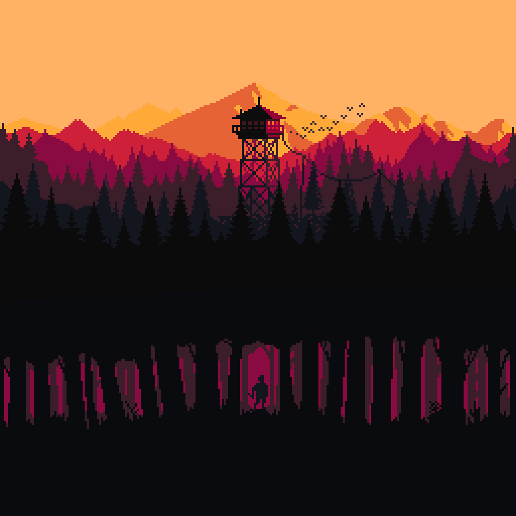 Firewatch pixel art