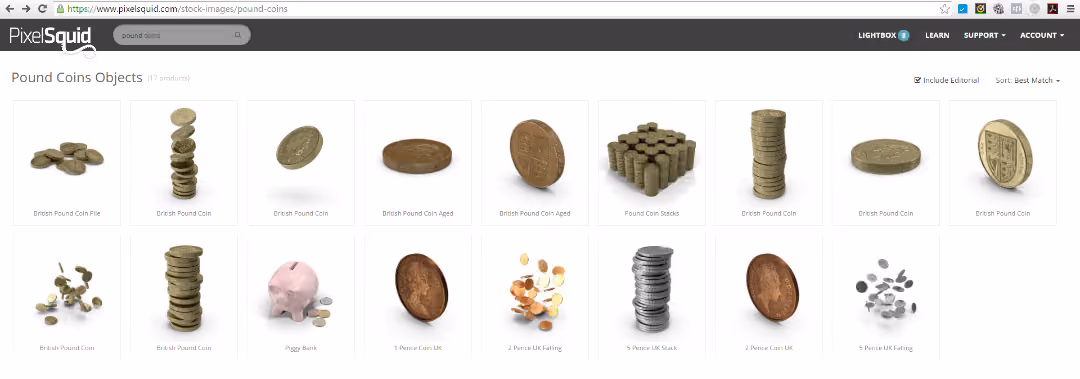 PixelSquid Stock Images
