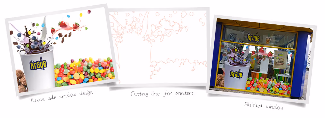 Example of printing cutting line